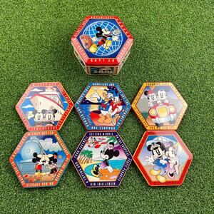 Disney Mickey's Great Adventures Around the World 6 Coasters Decorative Tin Set